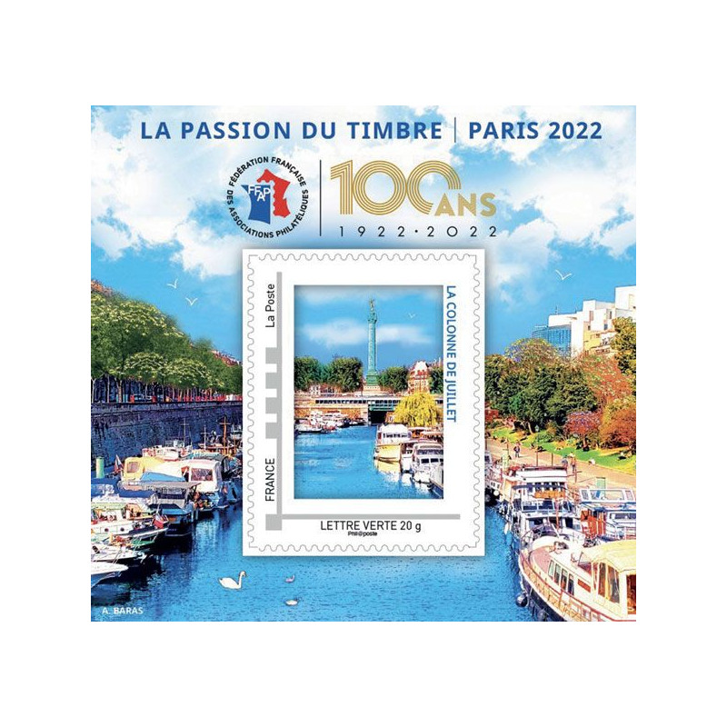 Bloc FFAP N°20 Paris Philex 2022 autoadhésif.