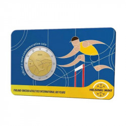 2 euros commémorative Finlande 2025 coincard BU - Match d’athlétisme.