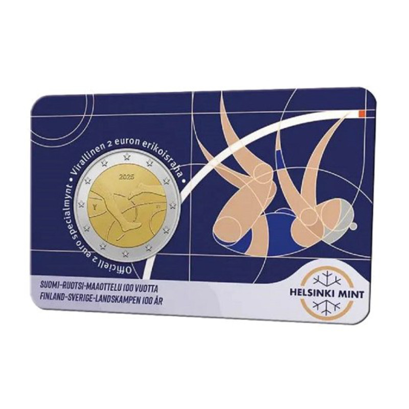 2 euros commémorative Finlande 2025 coincard BU - Match d’athlétisme.