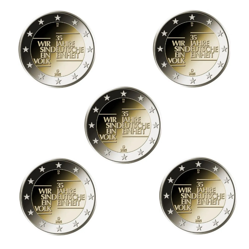 Coffret BE 5 Pièces 2 Euros Allemagne 2010 Brême - Commémorative 5 Ateliers
