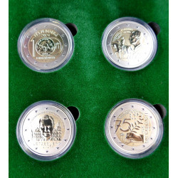 Coffret BE 4 pièces de 2 euros Luxembourg Poli inversé 2024-2025.