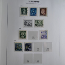 Collection timbres d'Allemagne de l'Est 1949-1974 en 2 albums DAVO.