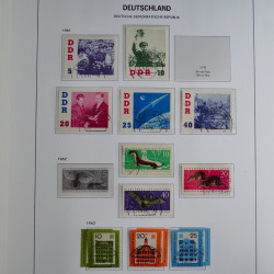 Collection timbres d'Allemagne de l'Est 1949-1974 en 2 albums DAVO.