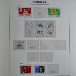 Collection timbres d'Allemagne de l'Est 1949-1974 en 2 albums DAVO.