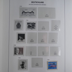 Collection timbres d'Allemagne de l'Est 1949-1974 en 2 albums DAVO.