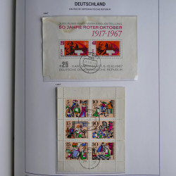 Collection timbres d'Allemagne de l'Est 1949-1974 en 2 albums DAVO.