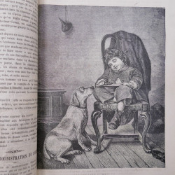 Revues la semaine des familles reliées 1876-1877 avec plus de 20 oblitérations fer à cheval Strasbourg.