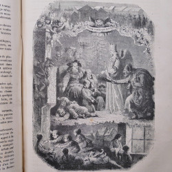 Revues la semaine des familles reliées 1876-1877 avec plus de 20 oblitérations fer à cheval Strasbourg.