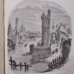 Revues la semaine des familles reliées 1876-1877 avec plus de 20 oblitérations fer à cheval Strasbourg.