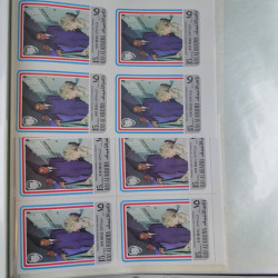 Lot de timbres en feuilles divers pays, thématiques, variétés en album.