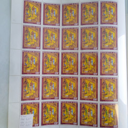 Lot de timbres en feuilles divers pays, thématiques, variétés en album.