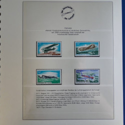 Collection timbres Histoire de l'aviation en album Lindner.