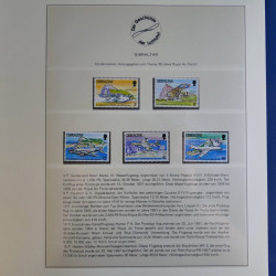 Collection timbres Histoire de l'aviation en album Lindner.