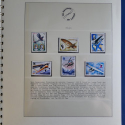 Collection timbres Histoire de l'aviation en album Lindner.