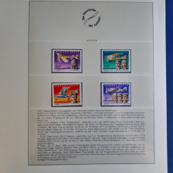 Collection timbres Histoire de l'aviation en album Lindner.