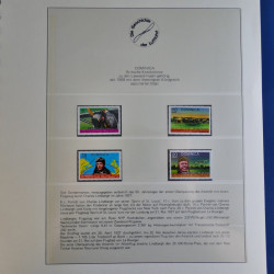 Collection timbres Histoire de l'aviation en album Lindner.