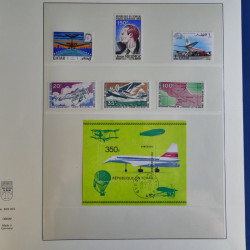 Collection timbres Histoire de l'aviation en album Lindner.