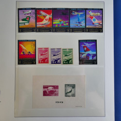 Collection timbres Histoire de l'aviation en album Lindner.