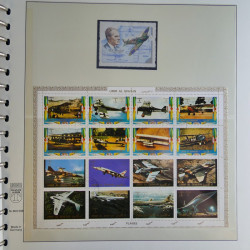 Collection timbres Histoire de l'aviation en album Lindner.