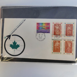 Collection enveloppes FDC timbres des Nations Unies en album.