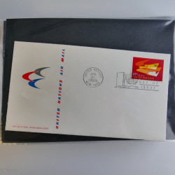 Collection enveloppes FDC timbres des Nations Unies en album.