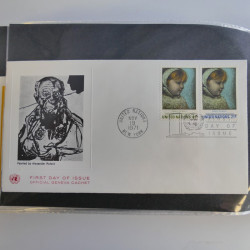 Collection enveloppes FDC timbres des Nations Unies en album.