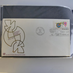 Collection enveloppes FDC timbres des Nations Unies en album.