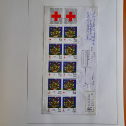 Lot de 44 lettres recommandées France moderne en album.