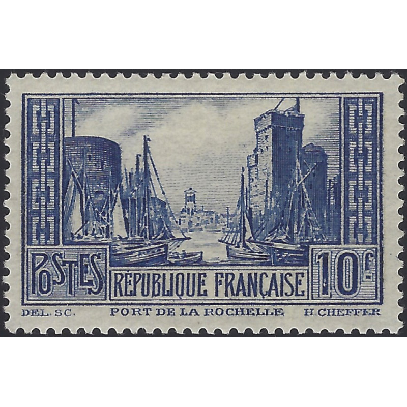 Port de la Rochelle timbre de France N°261 neuf*.