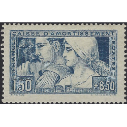 Le Travail timbre de France N°252a neuf*.