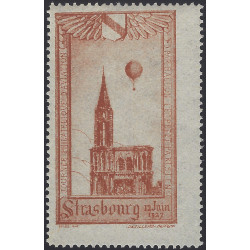 Vignette journée de l'aviation Strasbourg par Ballon N°10 neuf**.