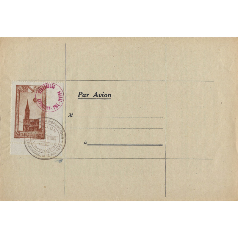 Vignette journée de l'aviation Strasbourg par Ballon N°10a sur gazette des absents.