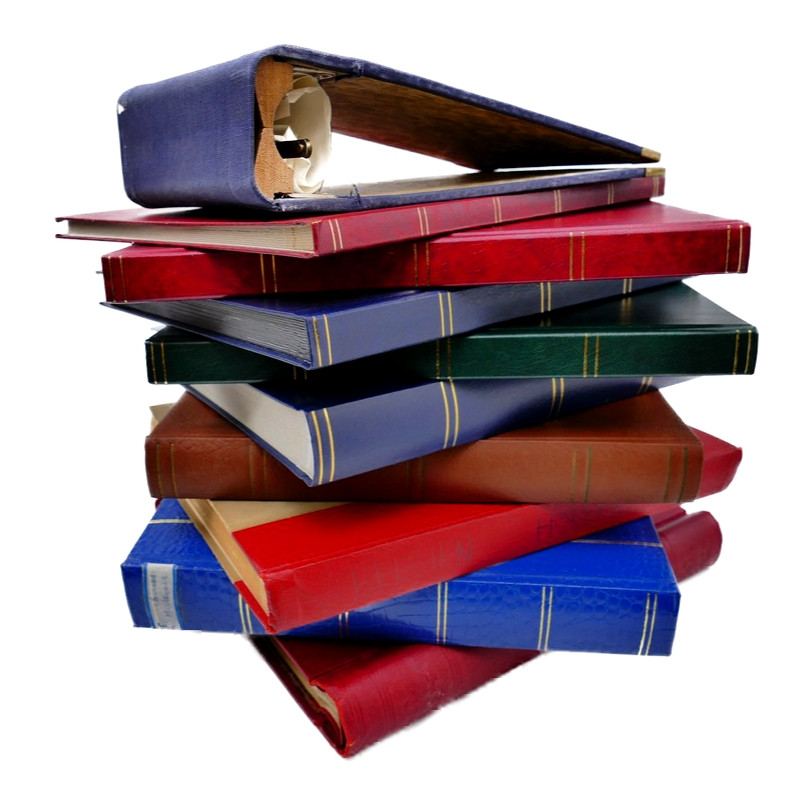 Lot de classeurs, albums d'occasion pour collectionneur.