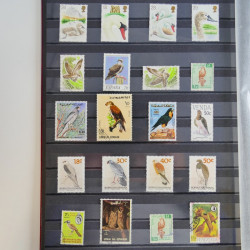 Collection timbres thématiques Oiseaux neufs et oblitérés en album.