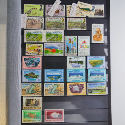 Collection timbres du monde neufs et oblitérés en 8 albums.