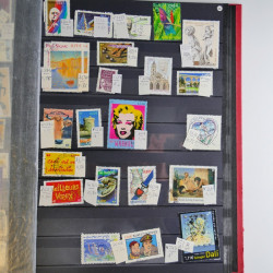 Collection timbres du monde neufs et oblitérés en 8 albums.