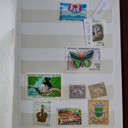 Vrac philatélique de timbres du monde en un carton.
