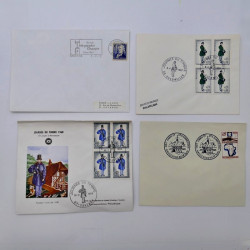 Lot de 500 enveloppes affranchies, commémoratifs Alsace 1960-2006.