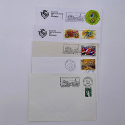 Lot de 500 enveloppes affranchies, commémoratifs Alsace 1960-2006.