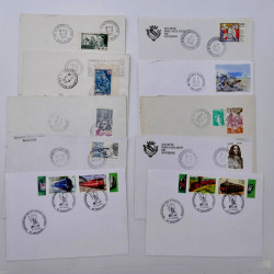 Lot de 500 enveloppes affranchies, commémoratifs Alsace 1960-2006.