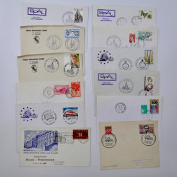 Lot de 500 enveloppes affranchies, commémoratifs Alsace 1960-2006.