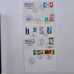 Lot de 500 enveloppes affranchies, commémoratifs Alsace 1960-2006.