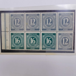 Lot de timbres d'Allemagne zones d'occupation neufs en un album.