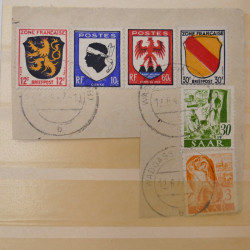 Lot de timbres d'Allemagne zones d'occupation neufs en un album.
