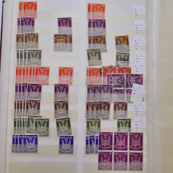 Lot de timbres d'Empire Allemand 1875-1933 neufs et oblitérés en un album.