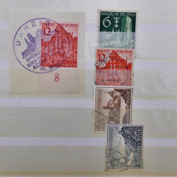 Lot de timbres d'Allemagne Reich 1933-1945 neufs et oblitérés en un album.