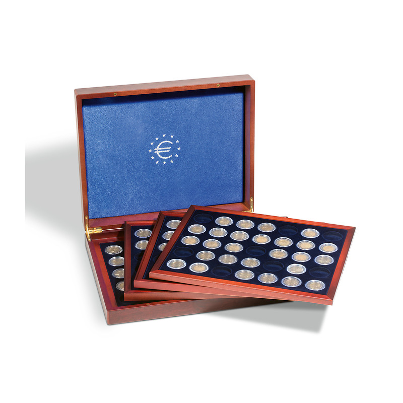 Coffret Volterra Quatro pour ranger 140 pièces de 2 euros commémoratives.