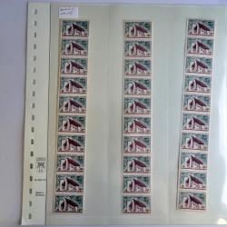 Lot de timbres de France bandes de roulettes sur feuilles d'album.