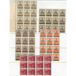 Sarre sélection de timbres neufs** en bloc de 12 entre N°1-6.