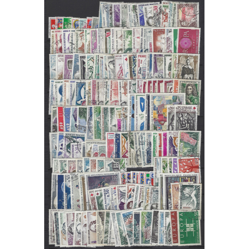 France années complètes de timbres 1960-1966 oblitérés.